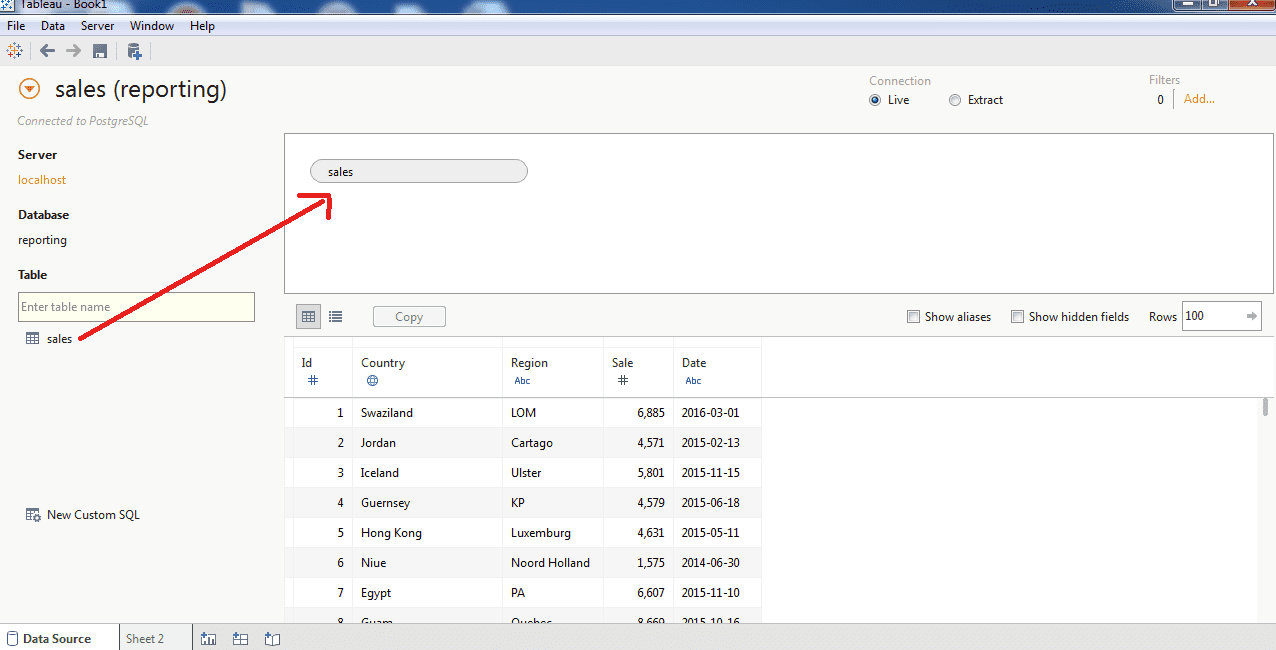 HOWTO create reports in Tableau with PostgreSQL database - Stormatics