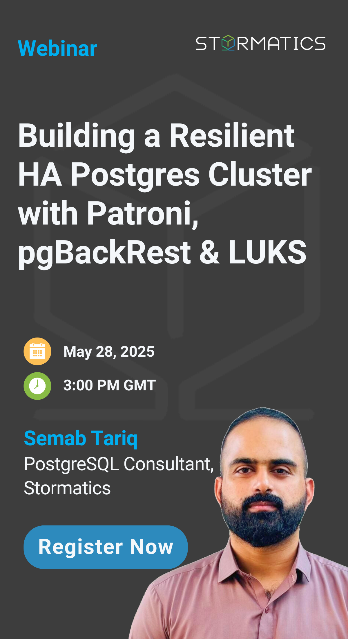 Webinar on Building a resilient HA postgres cluster
