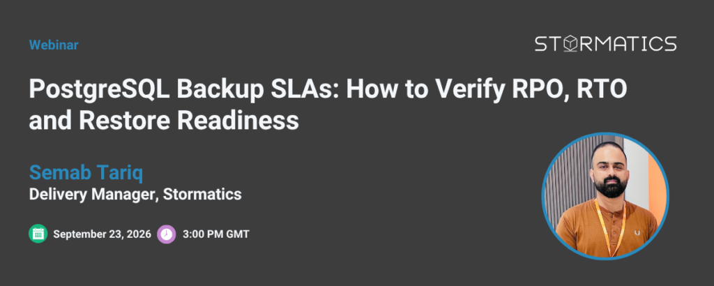 Webinar PostgreSQL Backup SLAs How to Verify RPO, RTO and Restore Readiness